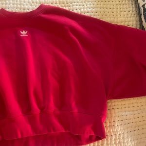 Hot pink adidas sweatshirt